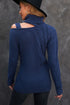 Strapped Cut Out Shoulder Turtleneck Sweater